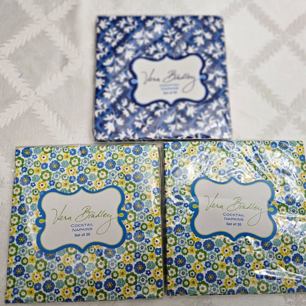 Vera Bradley Cocktail Napkins!  New!
